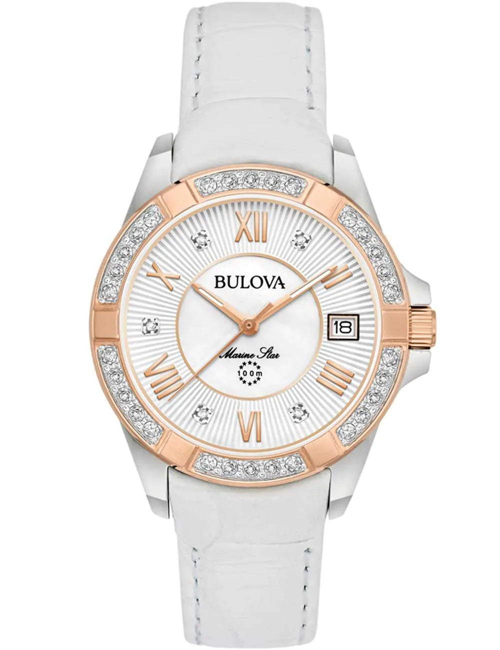 Bulova 98R233 นาฬิกาผู้หญิง Marine Star Quartz Diamonds Women's Watch