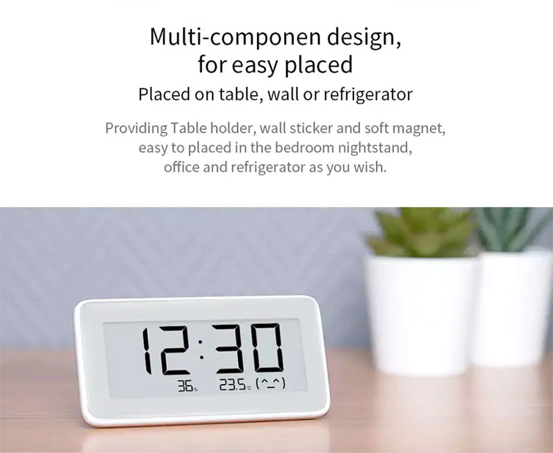 Mijia Multi-function Digital Clock Pro - นาฬิกาดิจิตอลวัดอุณหภูมิและความชื้น รุ่น Pro (BLE) (CN)