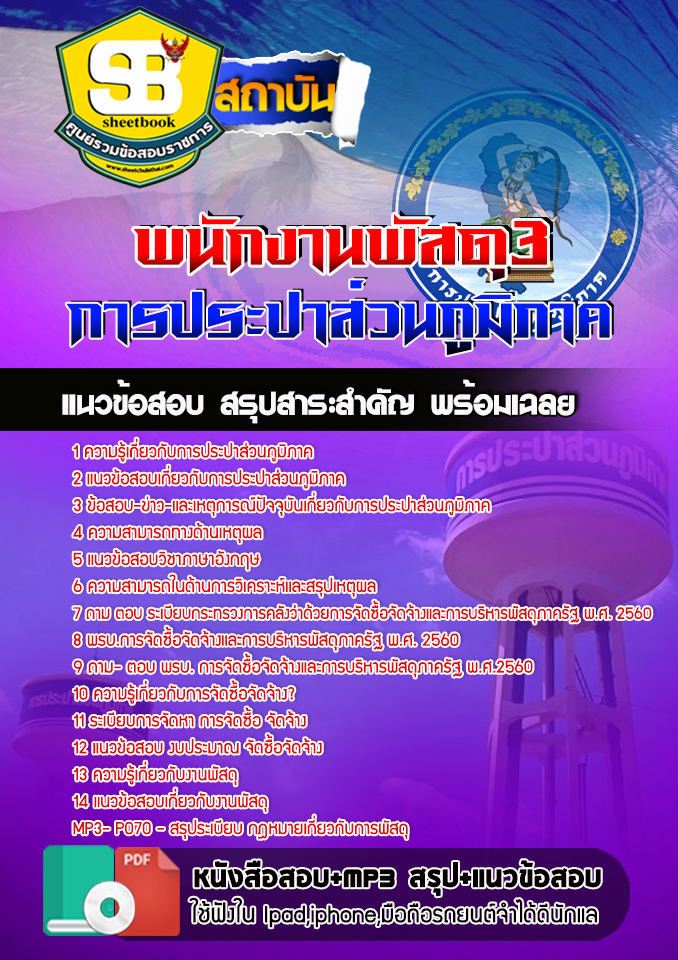 สรุปแนวข้อสอบพนักงานพัสดุ3 การประปาส่วนภูมิภาค อัปเดต2567