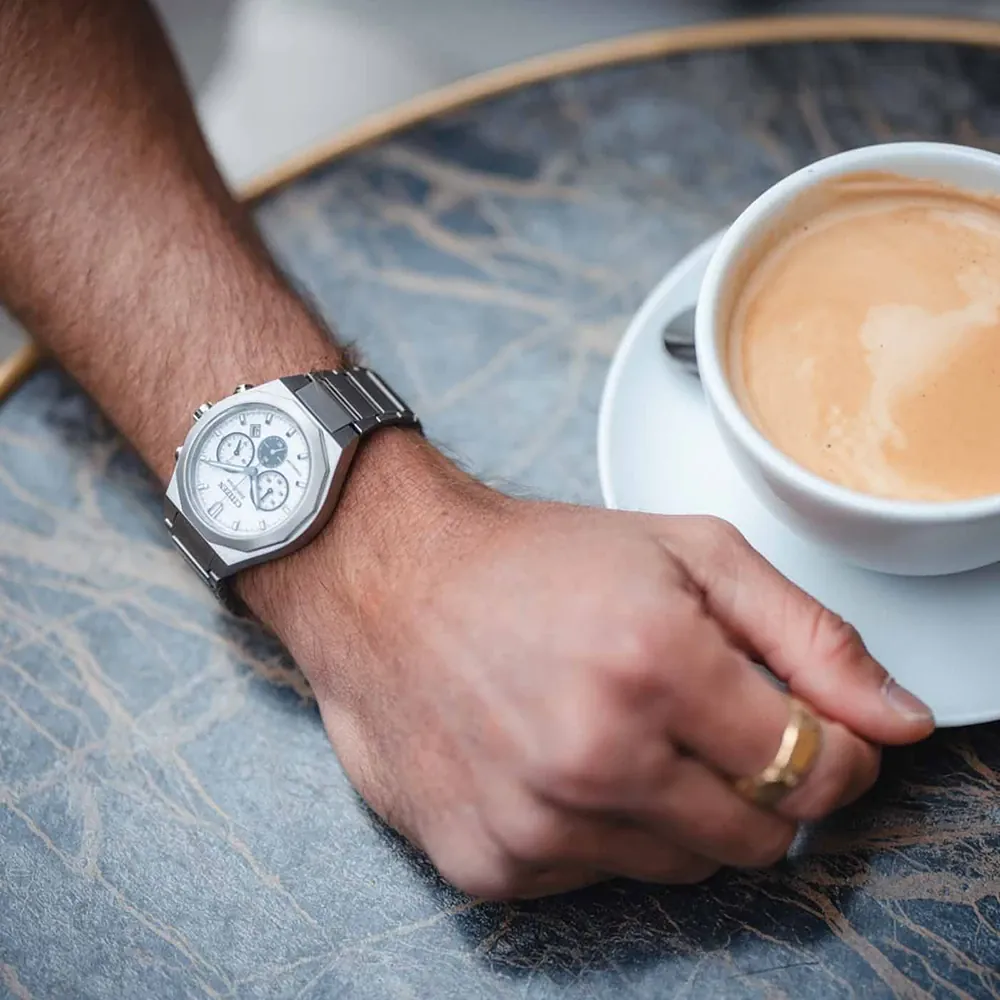 Citizen CA4690-51A นาฬิกาผู้ชาย Zenshin Chronograph Eco-Drive Super-Titanium Men's Watch