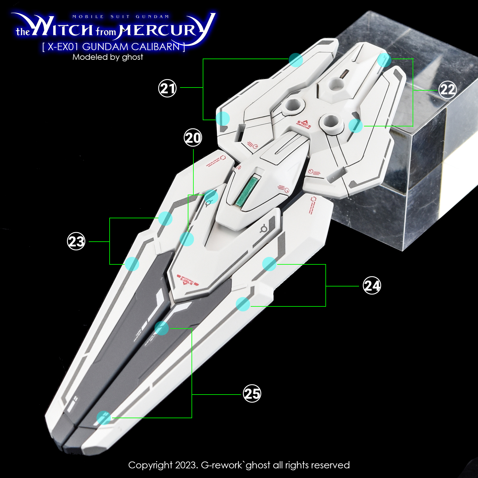 G-REWORK CUSTOM DECAL HG 1/144 CALIBARN GUNDAM