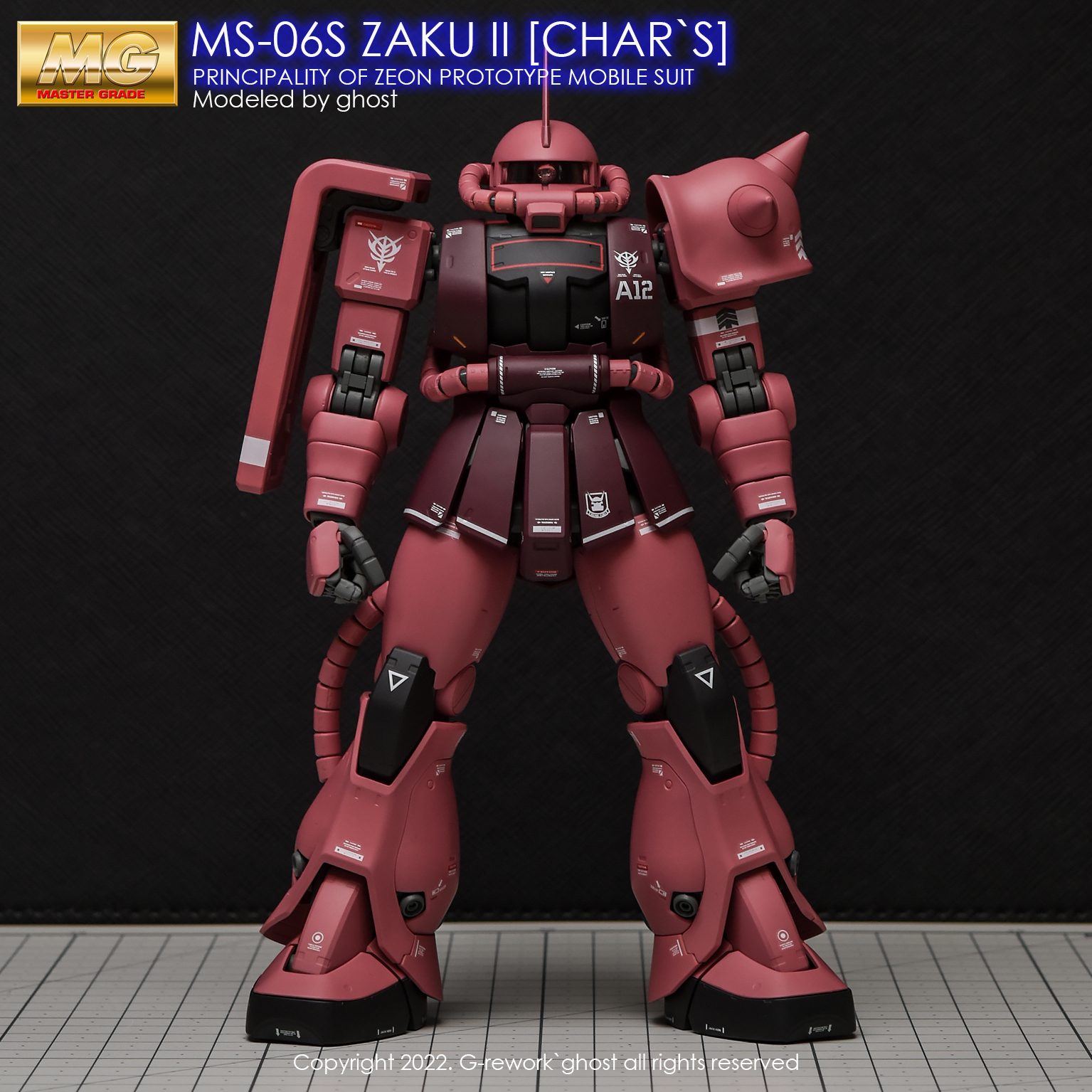 G-REWORK CUSTOM DECAL MG 1/100 MS-06S CHAR'S [v2.0]