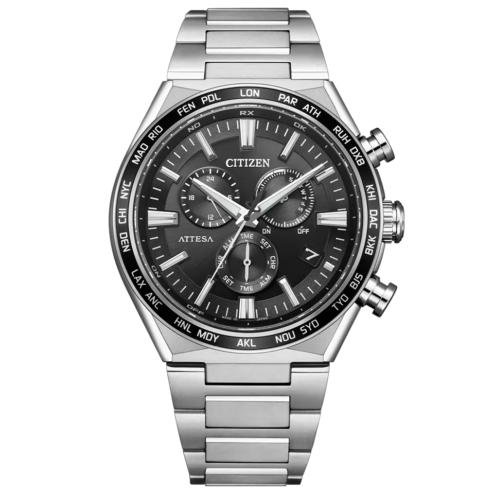 Citizen CB5966-69E นาฬิกาผู้ชาย Attesa Atomic Timekeeping / Super Titanium™ Eco-Drive Men's Watch