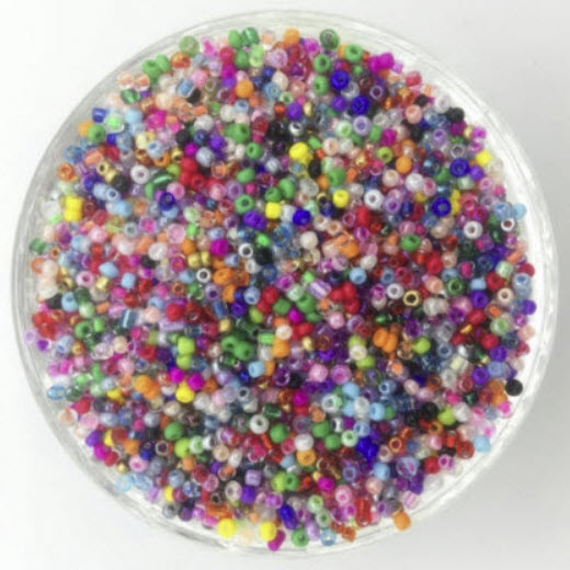 เม็ดบีด 2 ม.ม. คละสี / 1,000 เม็ด