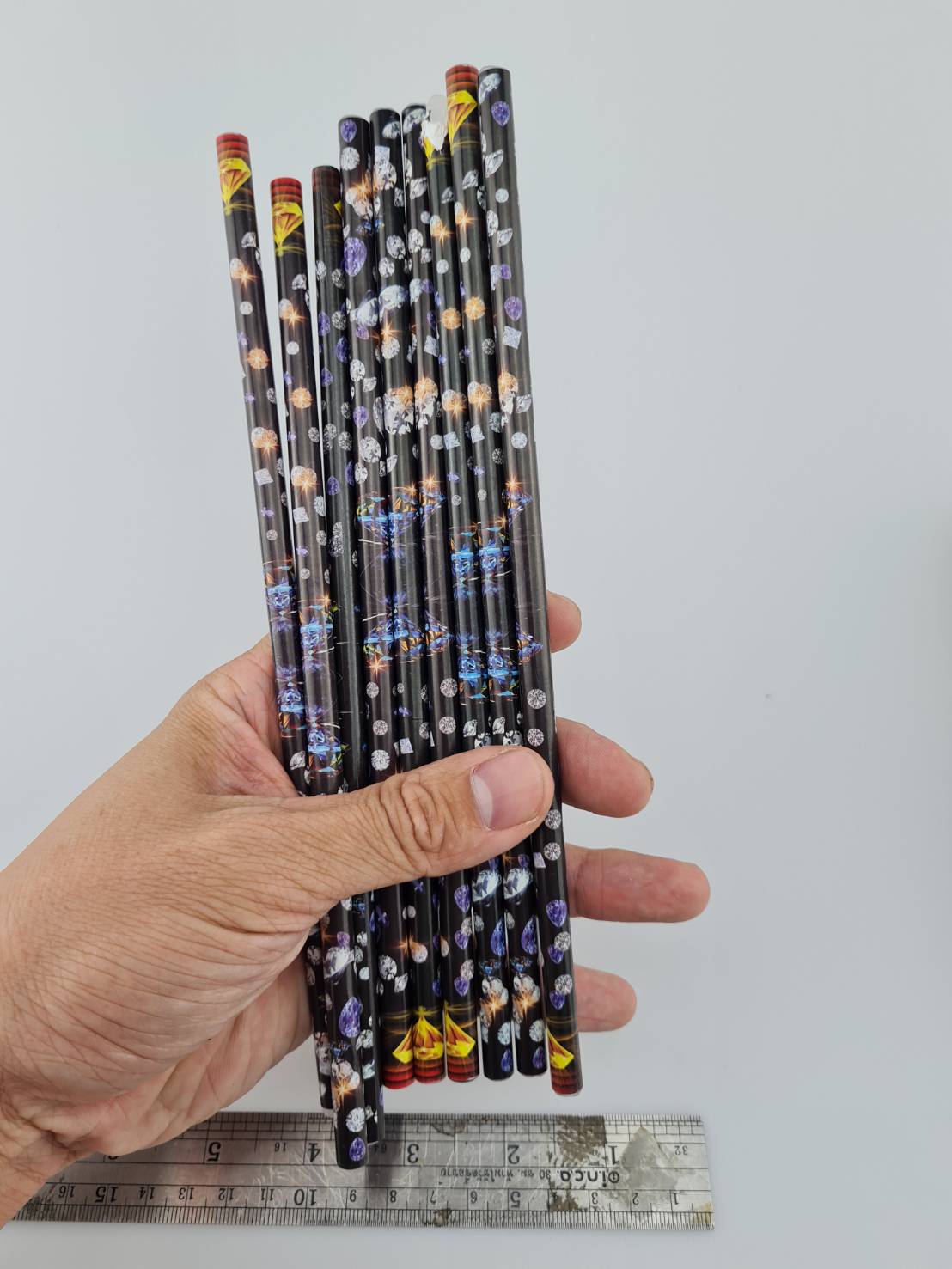 ดินสอจับเพรช แท่งเทียนจับเพรชทำจากซิลิโคนไม่ทำให้เพชรหมองใช้งานง่าย ยาว 9 นิ้ว ต่อแท่งสำหรับจับเพชรคริสตัล