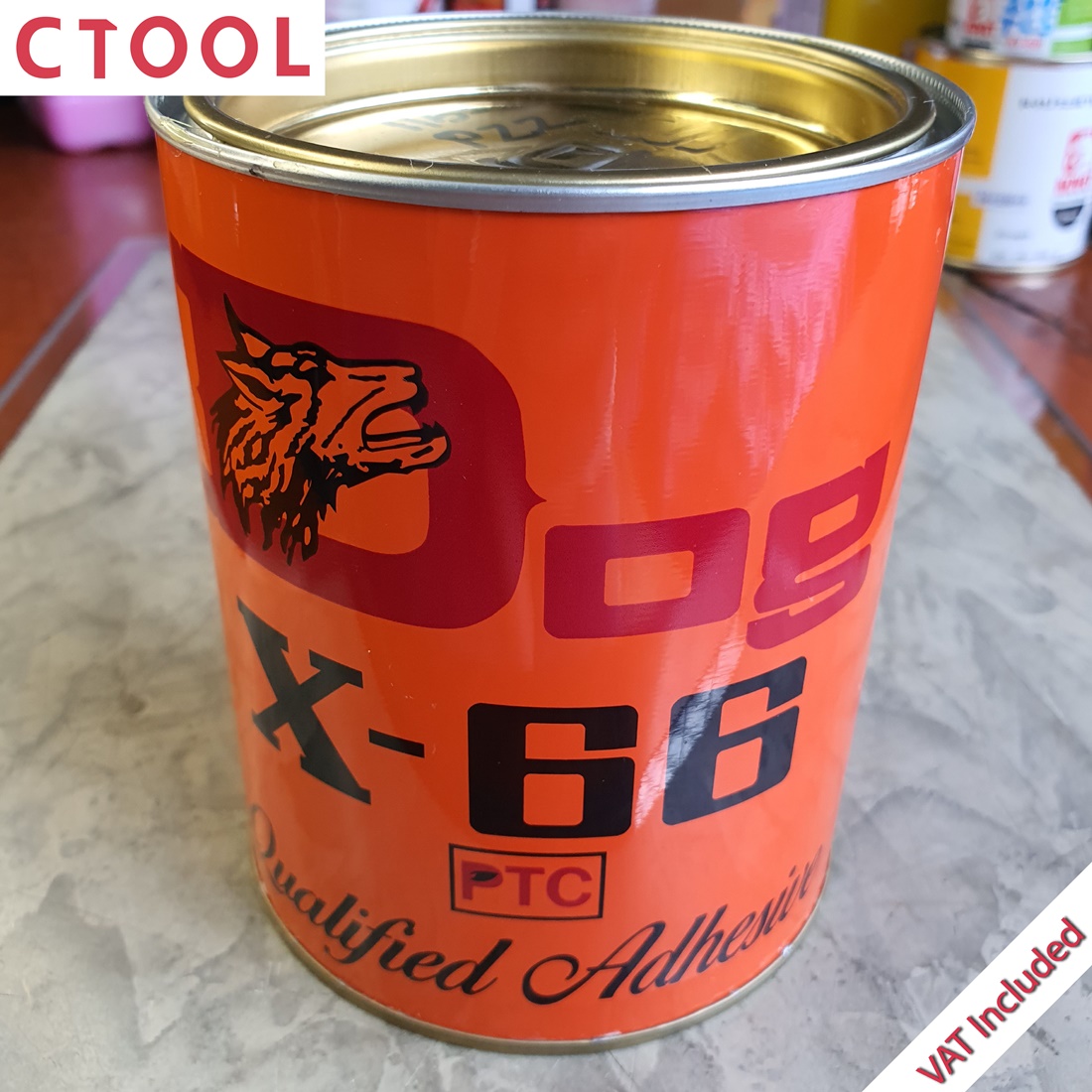 กาวยาง X-66 Dog 500กรัม ตราหมา ติดหนัง ซ่อมรองเท้า ของแท้ - Authentic Qualified All-Purpose Adhesive - ซีทูล Ctoolhardware