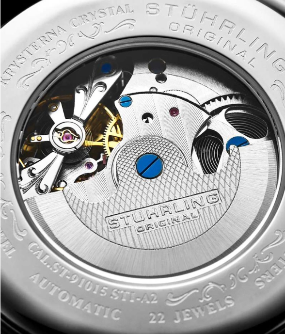 Stuhrling Original 3920.1 นาฬิกาผู้ชาย Emperor’s Grand DT Automatic Skeleton Men's Watch