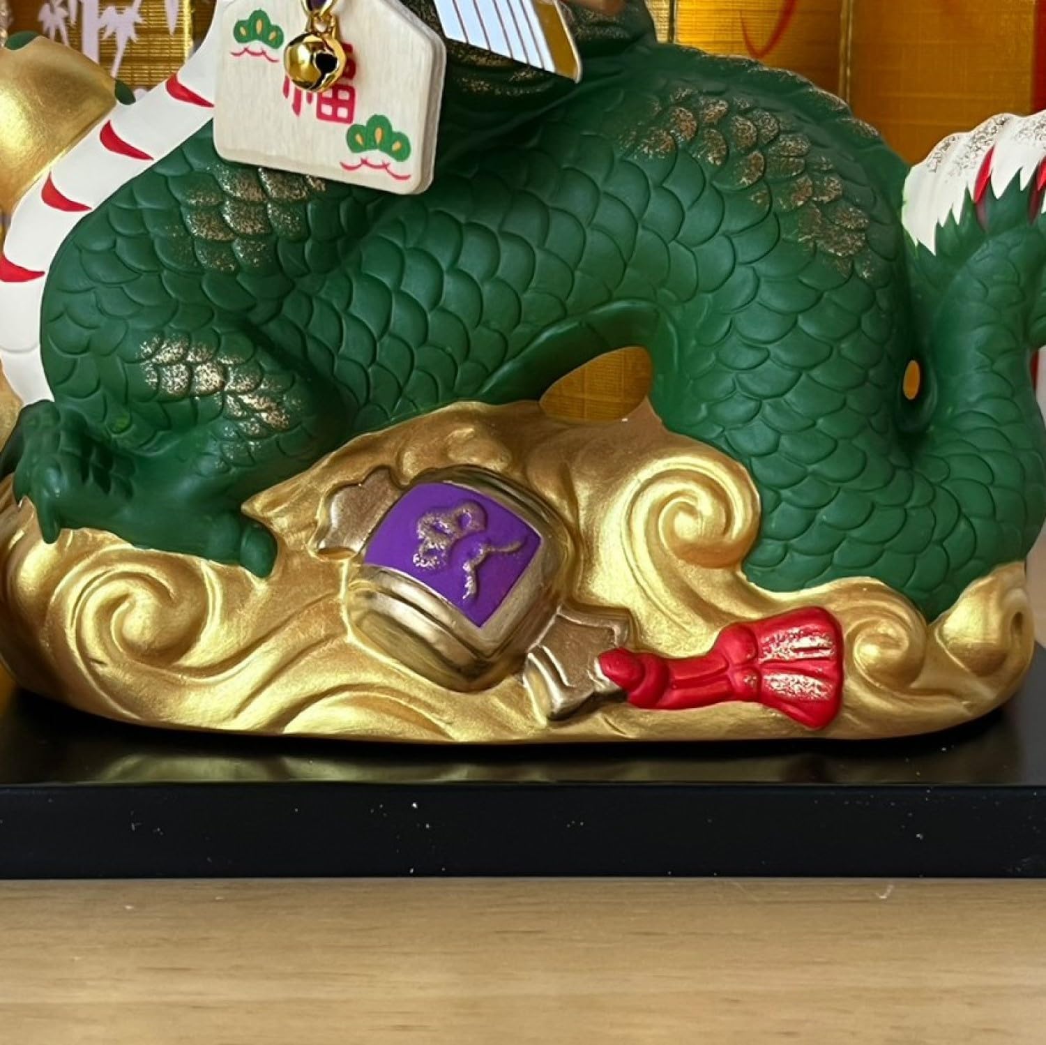 [PRE-ORDER] มังกรเขียว คาบธนู แห่งความสำเร็จ 11 x 13 cm ของมงคลญี่ปุ่น ฮวงจุ้ยโต๊ะทำงาน เสริมโชคลาภ ปีมังกร นำเข้าจากญี่ปุ่น Dragon Zodiac 2024