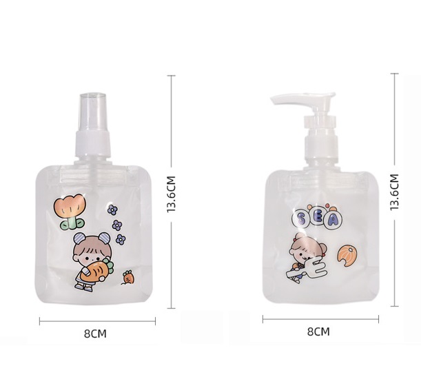 ถุงเก็บโลชั่น แชมพู สบู่ ถุงจุกฝาเกลียว ซองแบ่งครีมขนาดพกพา︎ ซองใส่ครีม