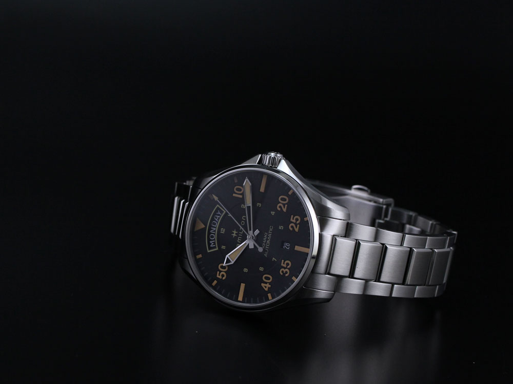 Hamilton H64645131 นาฬิกาผู้ชาย Khaki Aviation Day Date Auto Men's Watch