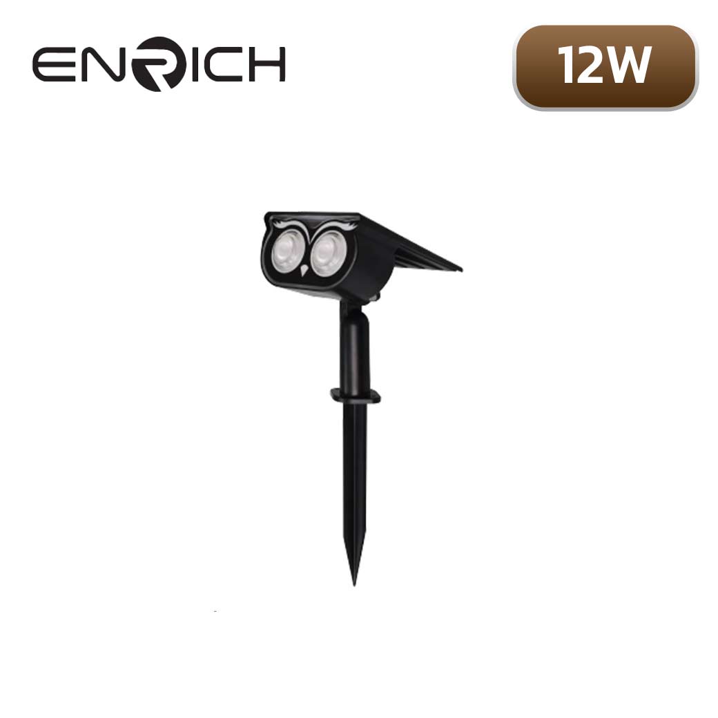 โคมไฟสนามโซล่าเซลล์ LED ENRICH 12W SPY