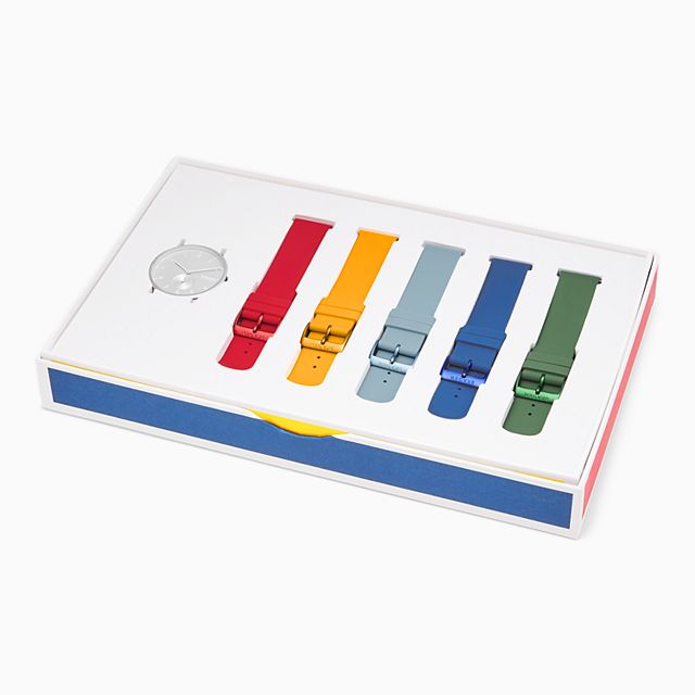 Skagen SKW1120 นาฬิกาผู้ชาย Aaren Kulor Three-Hand Multi-Colored Silicone Quartz + Set Watch Strap Men's Watch
