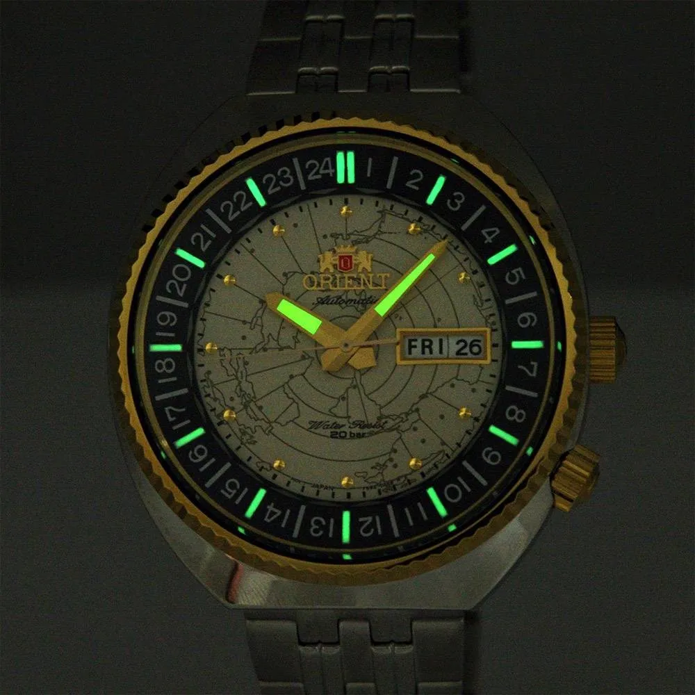 Orient RA-AA0E01S19B นาฬิกาผู้ชาย World Map Revival Automatic Men's Watch
