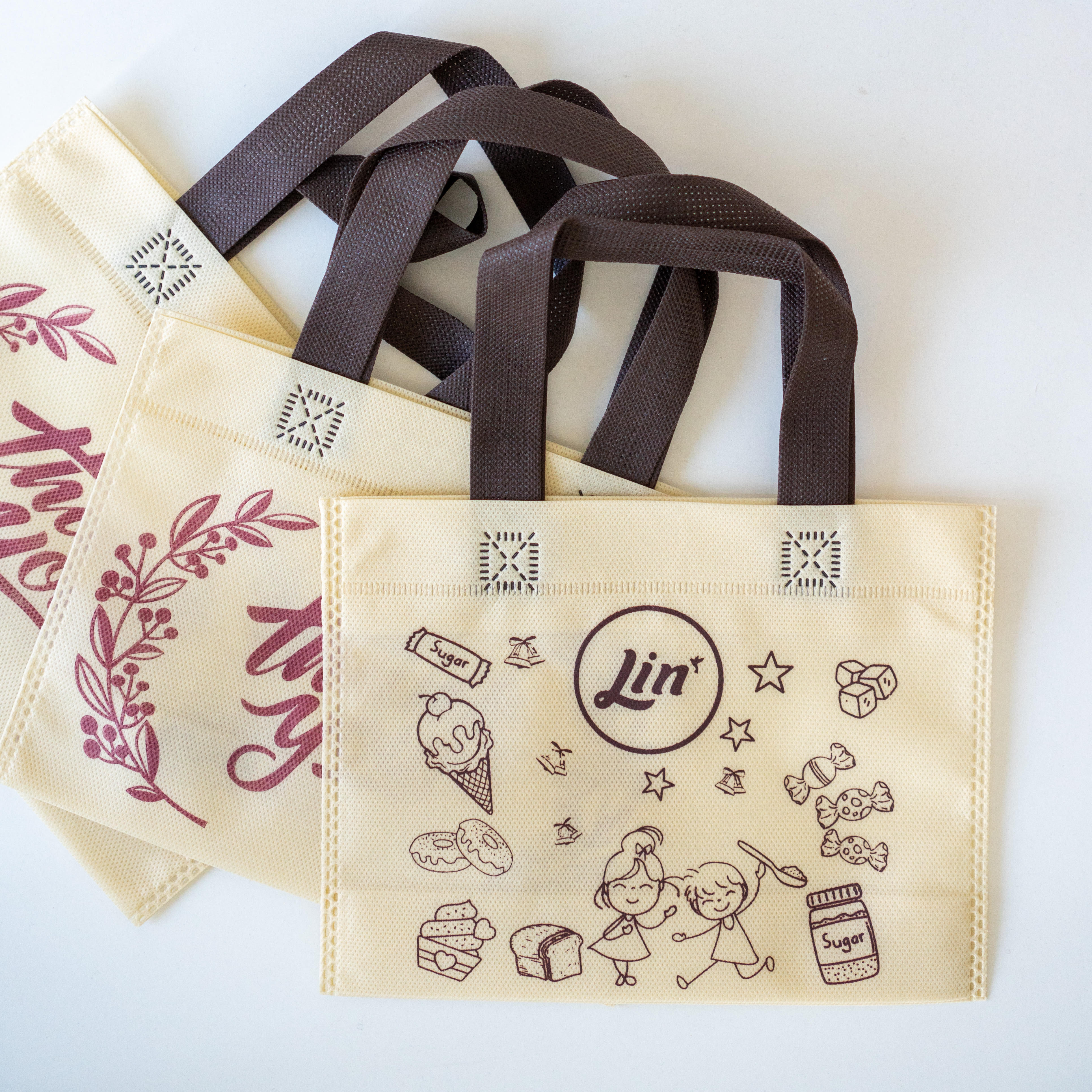 ถุงผ้าใส่ผลไม้ ใส่ขนม โลโก้ Thank You Made To Order พร้อมพิมพ์โลโก้