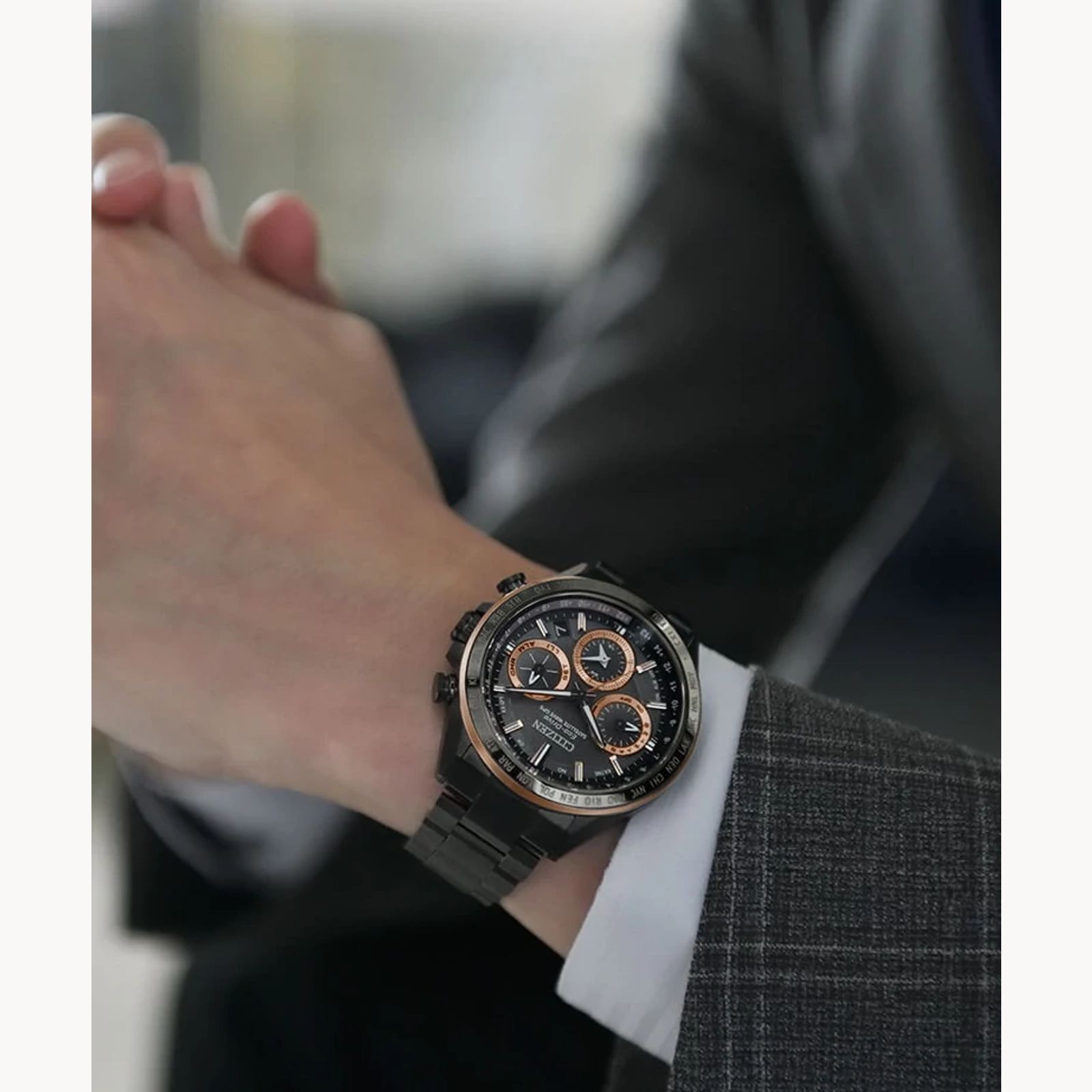 Citizen CC4016-67E นาฬิกาผู้ชาย ATTESA Sattellite Wave GPS Super Titanium Eco-Drive Men's Watch