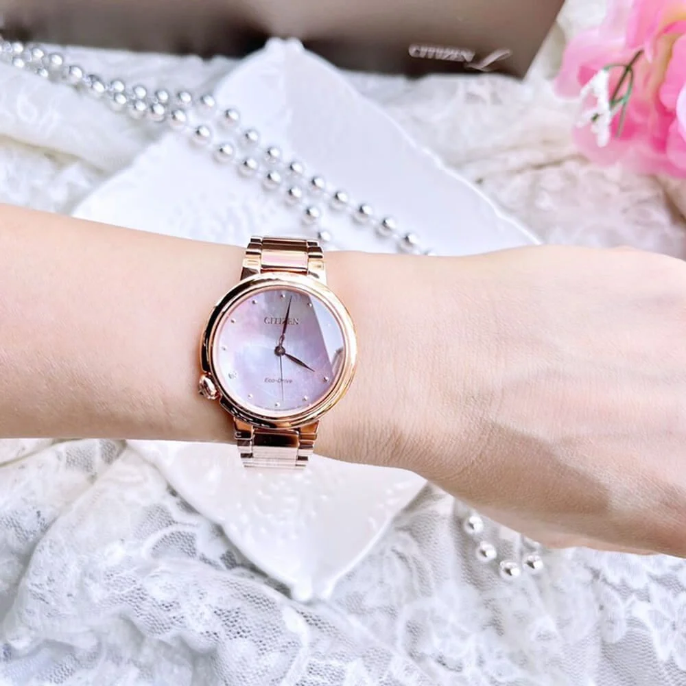 Citizen EM0917-81Y นาฬิกาผู้หญิง Eco-Drive Citizen L Rose Gold Women's Watch