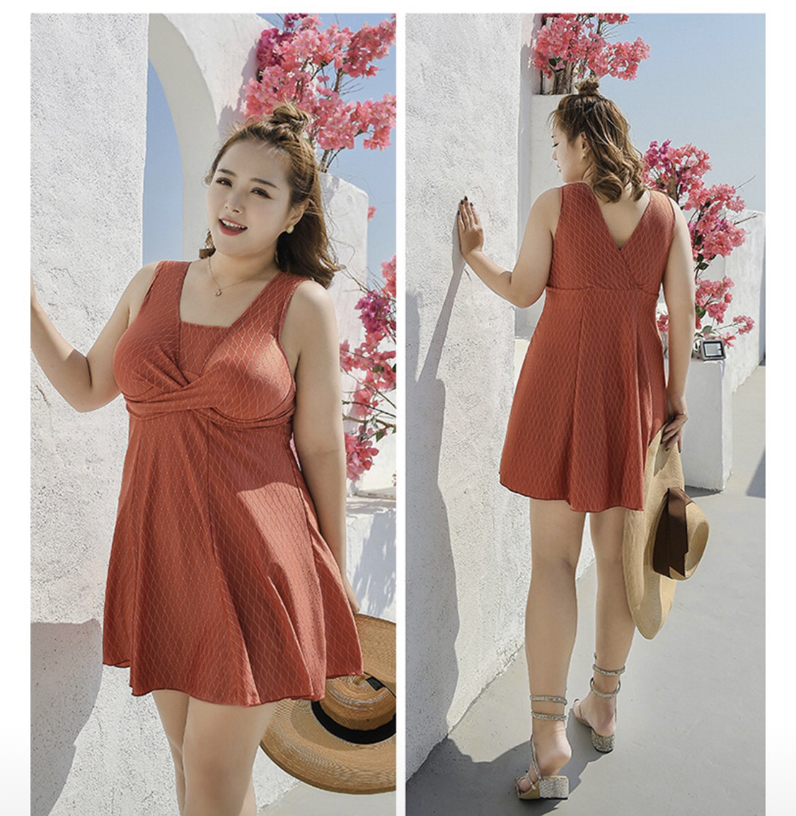 ชุดว่ายน้ำคนอ้วน 6xl พร้อมส่ง:ชุดว่ายน้ำไซส์ใหญ่สีส้มแต่งลายกราฟฟิก สีสันสดใส มีกางเกงขาสั้นด้านใน แบบสวยน่ารักมากๆจ้า ขนาด- รอบอก 44 - 54 นิ้ว - เอว 38 - 50 นิ้ว - สะโพก 40 - 56 นิ้ว - เสื้อคลุมรอบอกกว้าง 54 นิ้ว