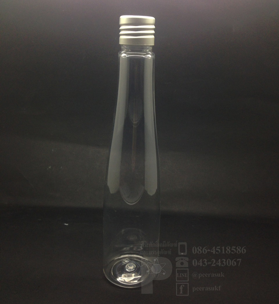 ขวด RR 200 ml ใส+จุกตัน+ฝาเกลียวสีเงิน แพคละ10 ชิ้น