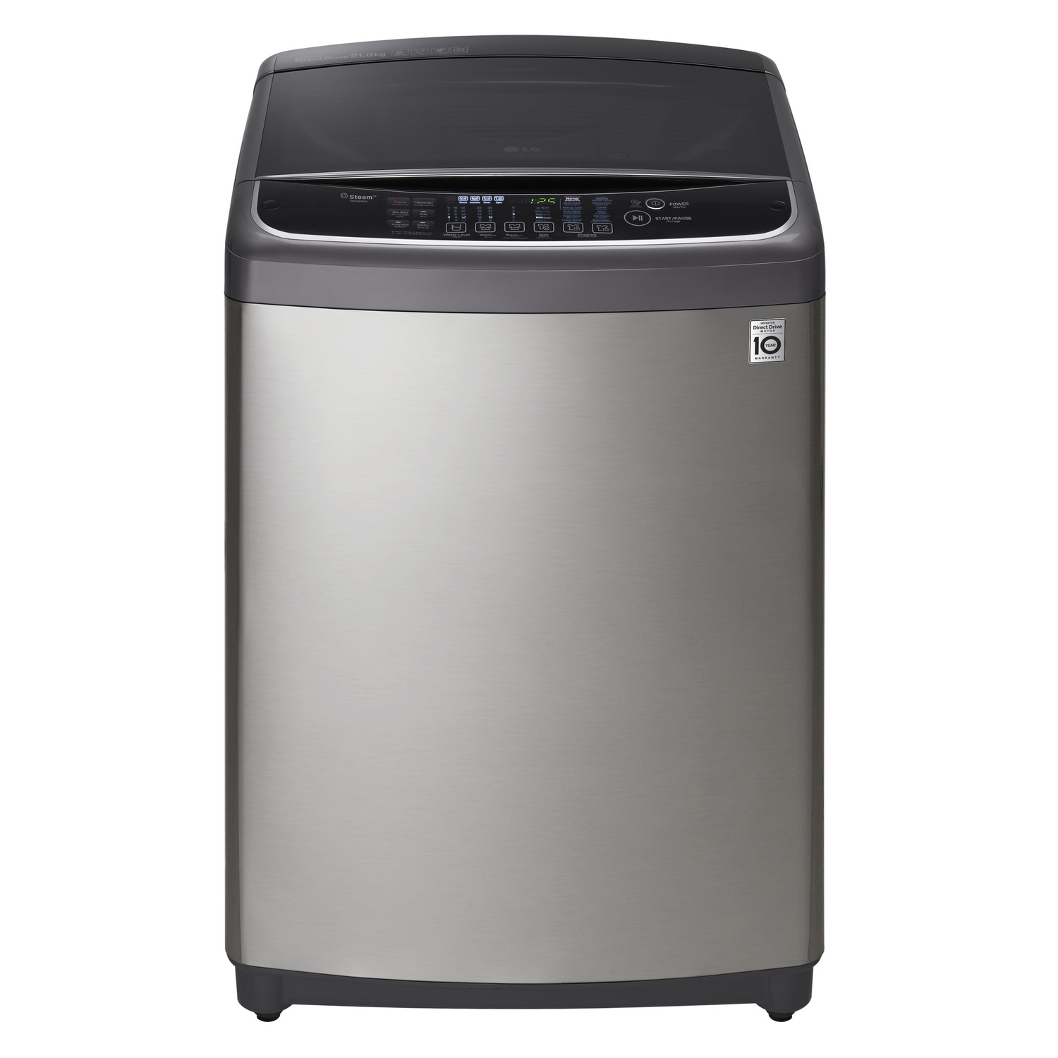 เครื่องซักผ้า LG 21 กก. สีเงิน ระบบ Smart Inverter รุ่น T2721SSAV