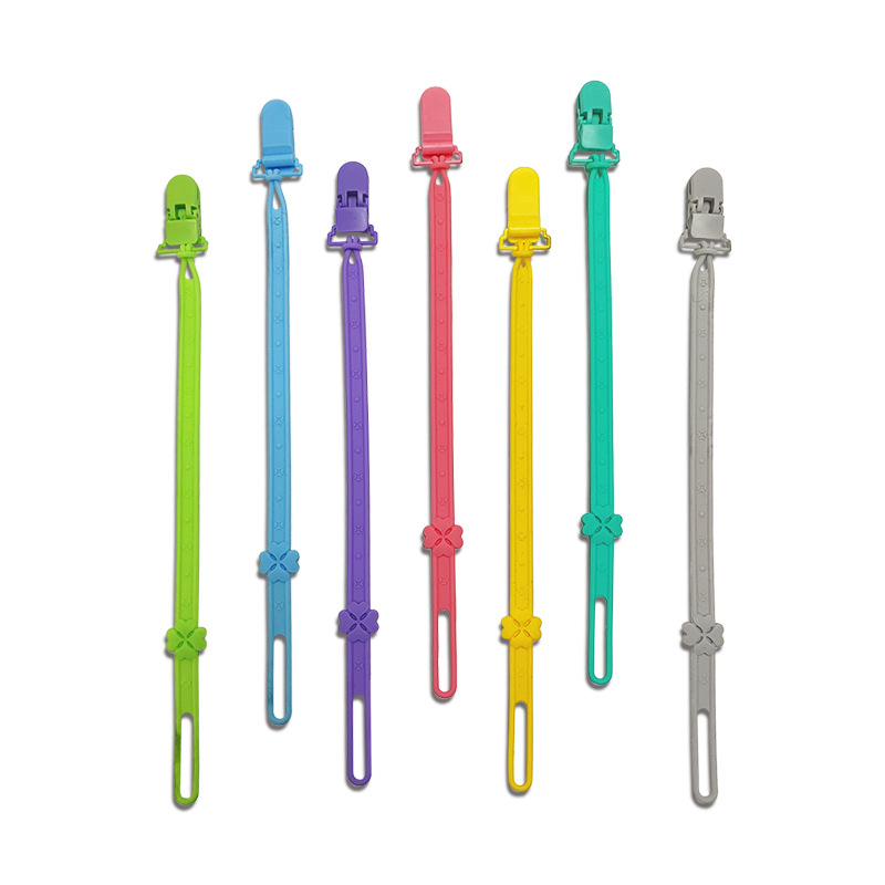 สายคล้องยางกัดสีพาสเทล สายซิลิโคน สายคล้องจุกหลอก