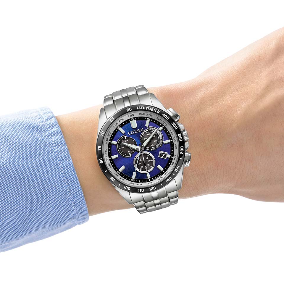 Citizen CB5874-81L นาฬิกาผู้ชาย Radio-Controlled Unite with Blue Limited 5500pcs Men's Watch