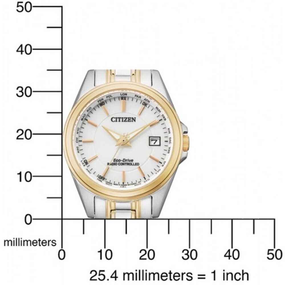 Citizen EC1186-85A นาฬิกาผู้หญิง Eco-Drive Radio Controlled Women's Watch