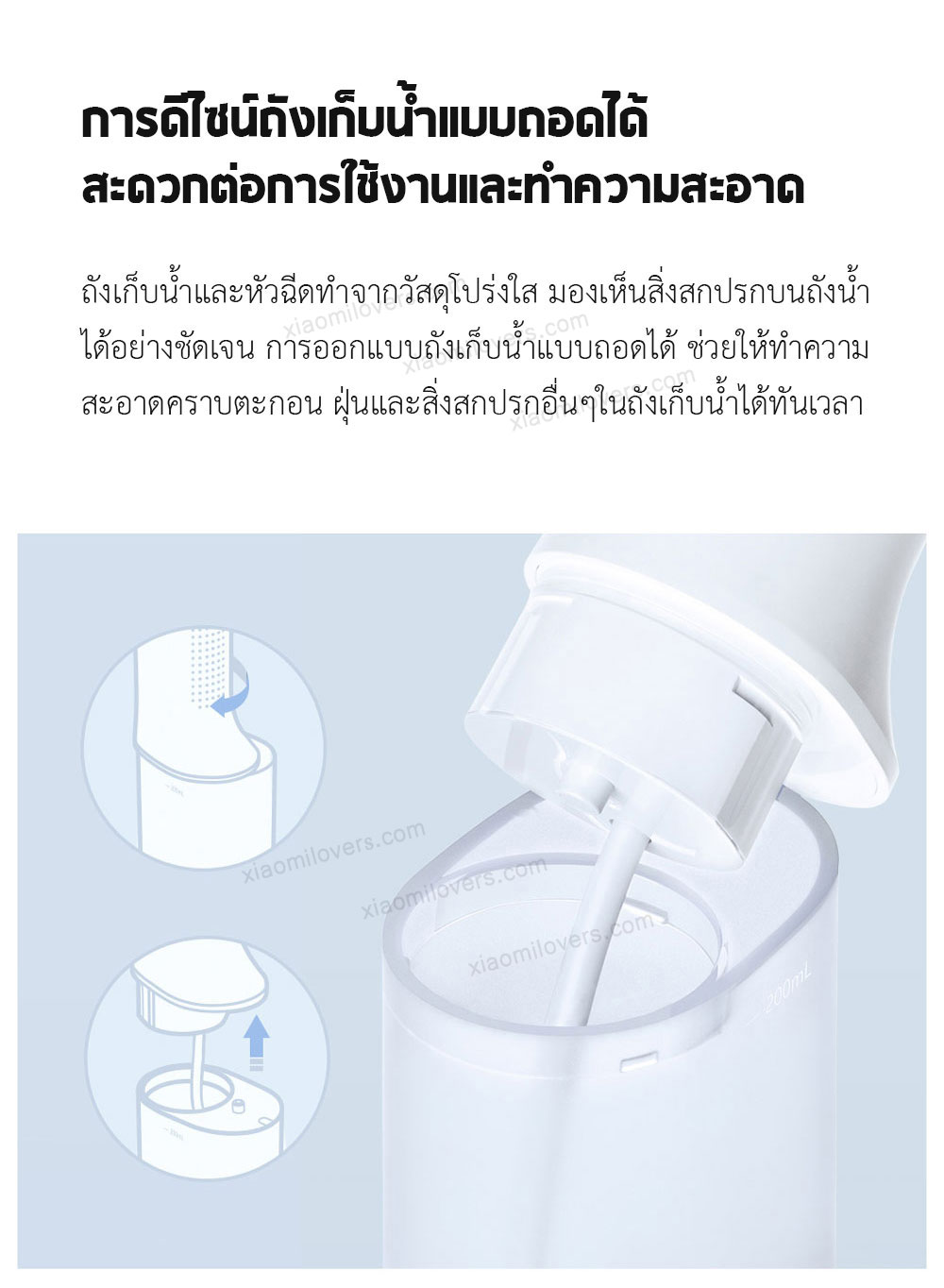 Xiaomi Oral Irrigator - เครื่องฉีดน้ำทำความสะอาดฟันเสี่ยวหมี่