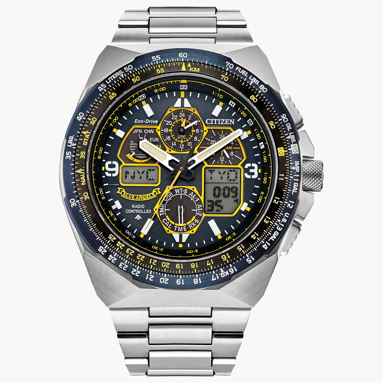 Citizen JY8128-56L นาฬิกาผู้ชาย Promaster Skyhawk A-T Perpetual Chronograph GMT Men's Watch