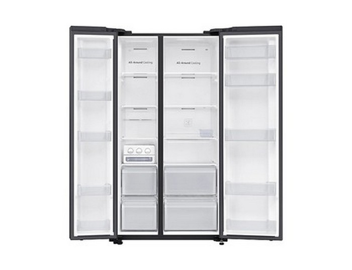 ตู้เย็น ไซด์บายไซด์ SBS 23.1Q/ 655 ลิตร กระจกสีดำ Samsung RS62R50012C/ST