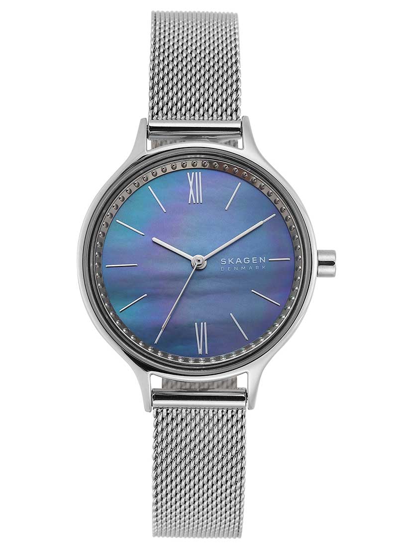 Skagen SKW2862 นาฬิกาผู้หญิง Anita Blue Mother Of Pearl Quartz Women's Watch