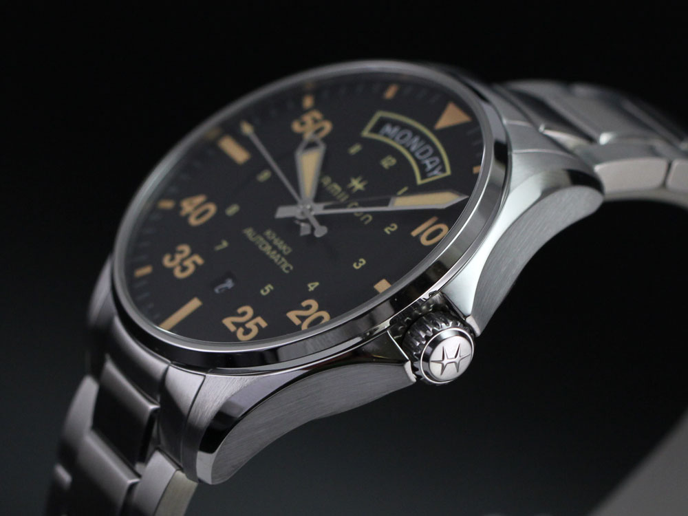 Hamilton H64645131 นาฬิกาผู้ชาย Khaki Aviation Day Date Auto Men's Watch