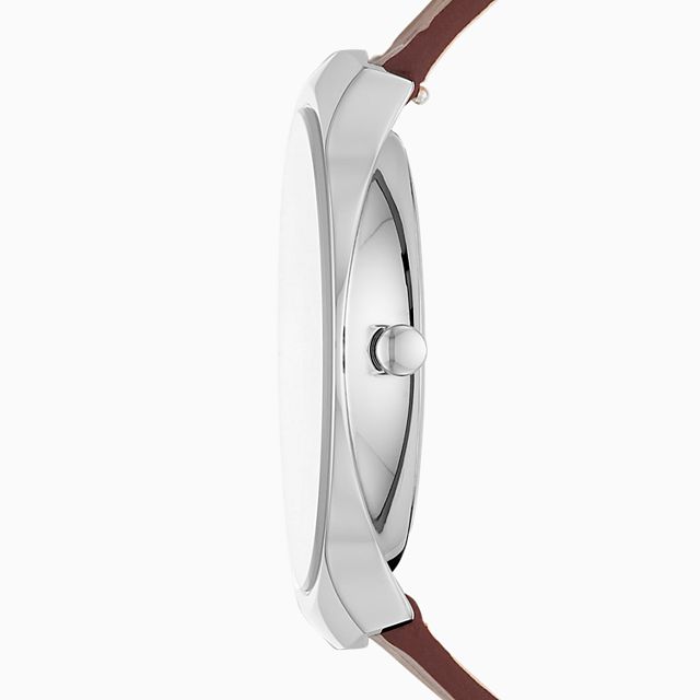 Skagen SKW6536 นาฬิกาผู้ชาย Grenen Leather Multifunction Quartz Men's Watch