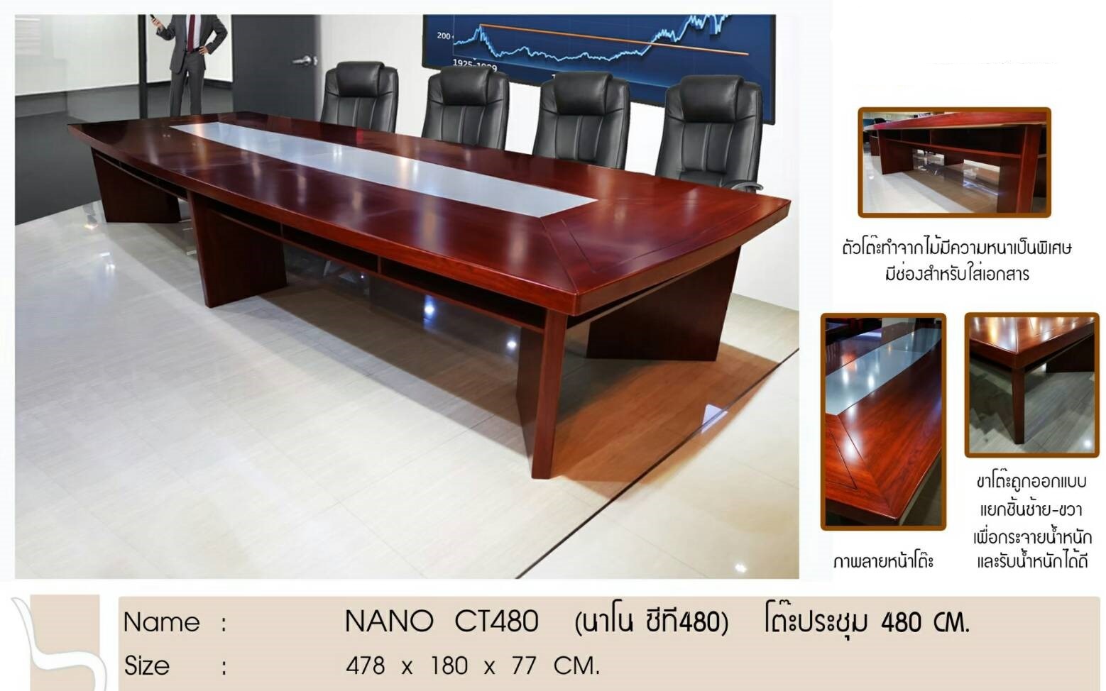 โต๊ะประชุม NANO CT480 (นาโน ซีที480) cm