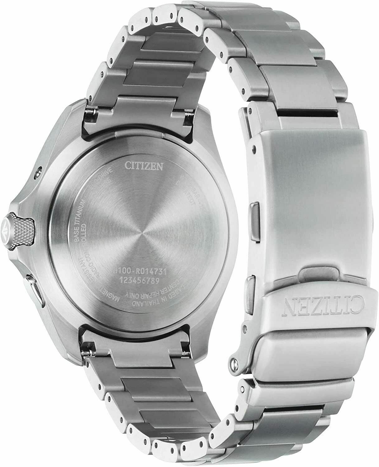 Citizen AT6080-53L นาฬิกาผู้ชาย Eco-Drive Promaster Land Radio Controlled Titanium Men's Watch Men's Watch