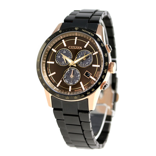 Citizen BL5496-53E นาฬิกาผู้ชาย Eco-Drive Chronograph Tachymeter Light in Black Amber Edition Men's Watch