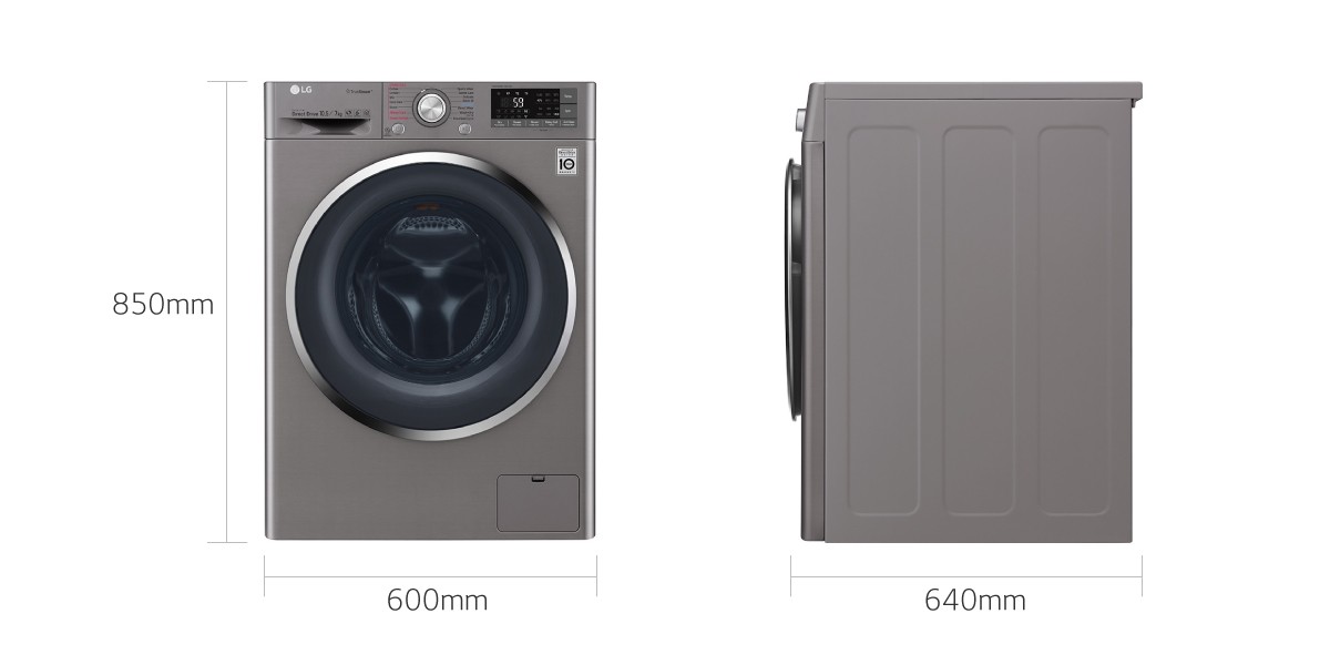 [ผ่อน0%10ด] LG เครื่องซักผ้า อบผ้า ฝาหน้า ซัก 10.5 kg อบ 7 kg รุ่น TWC1450H2E (ชลบุรี ส่งฟรี)