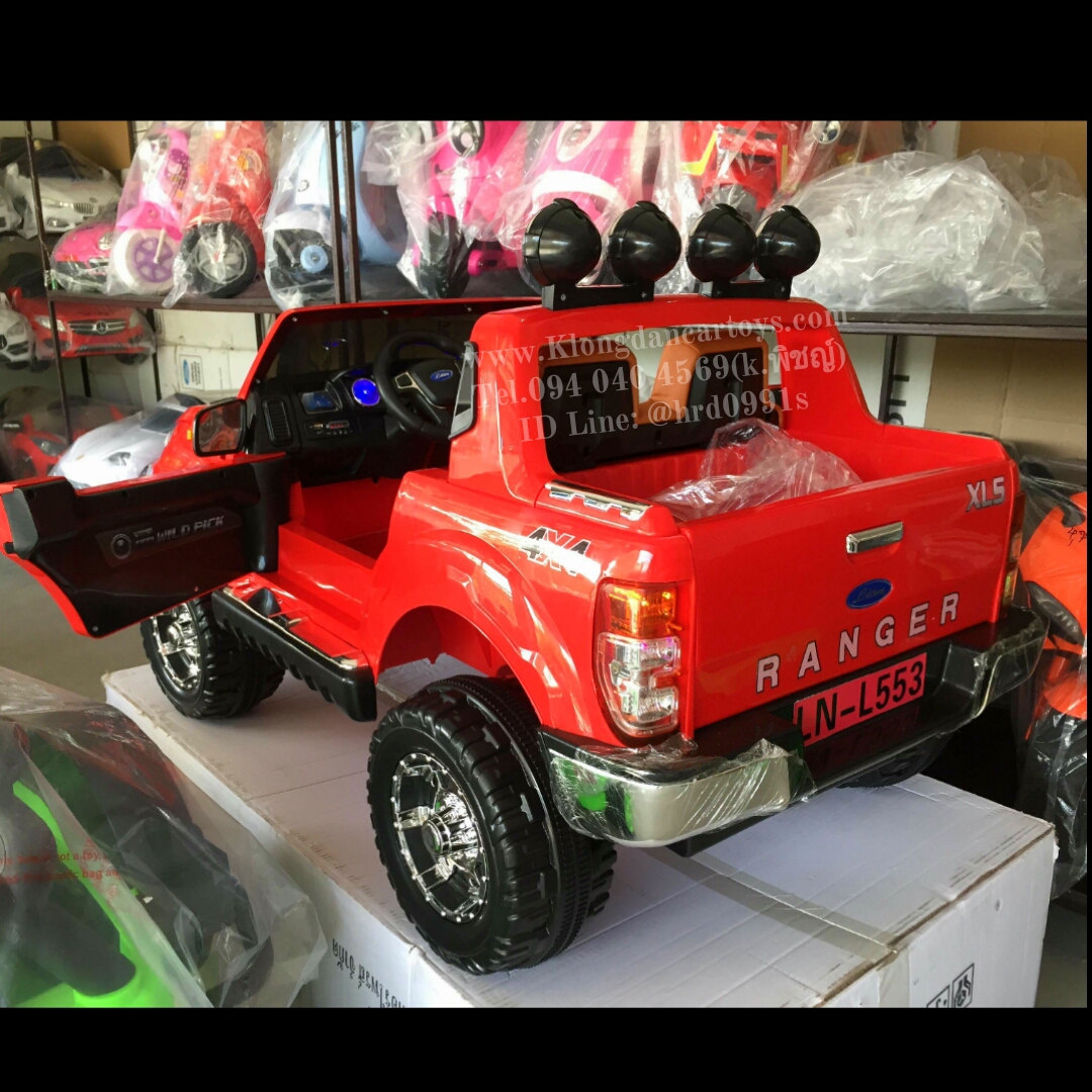 รถฟอร์ดLion*5มอเตอร์+โยกได้* (ขับเคลื่อน4ล้อ,แบตใหญ่12V7A, มีกุญแจ2ดอก, เล่นUSB+SD+MP3, ออกตัวสมูท, รีโมทบูลทูธ,มีโช้ค, เบาะหนังนิ่ม, ประตูกระโปรงหน้าและท้ายเปิดได้)