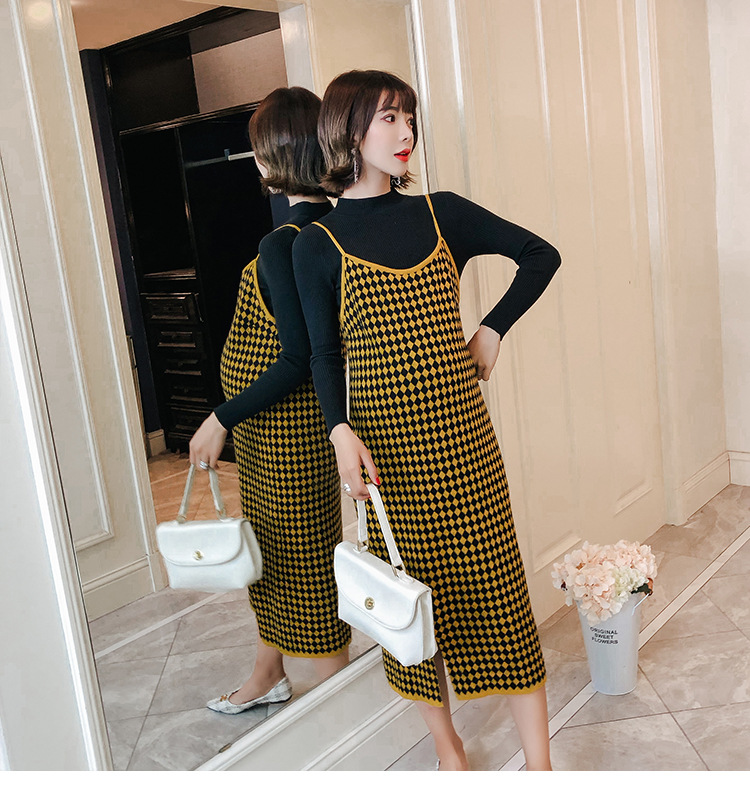 เอี๊ยมกระโปรงคลุมท้องยาว ผ้าไหมพรมยืดตัวนิ่ม มาพร้อมเสื้อแขนยาวใส่น่ารักมากค่ะ