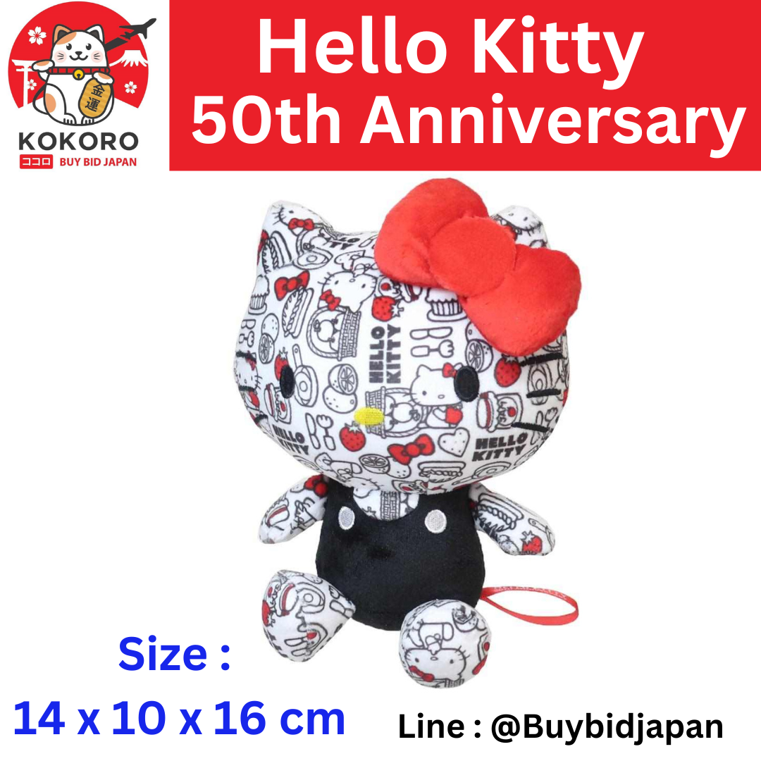 [PRE-ORDER] ตุ๊กตา คิตตี้ ครบรอบ 50 ปี Hello Kitty 50th Anniversary Red นำเข้าจากญี่ปุ่น Sanrio Japan ケイカンパニー ハローキティ（５０ＴＨ） お座りぬいぐるみ レッド KT50-ON-RD