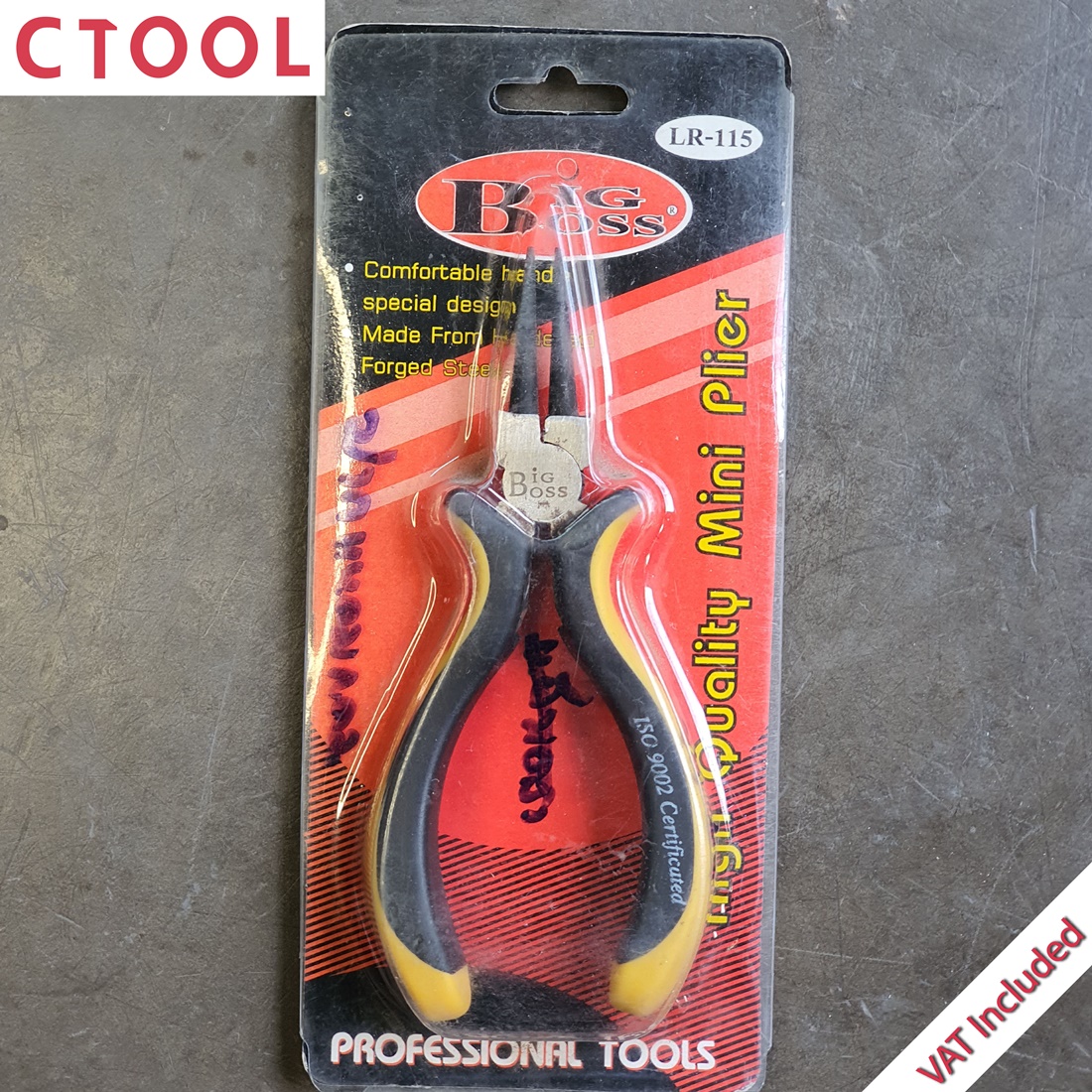 (สินค้าหมด)คีมปากแหลม กลม มินิ LR115 ด้ามหนา BigBoss ของแท้ - Authentic High Quality Mini Pliers - ซีทูล Ctoolhardware
