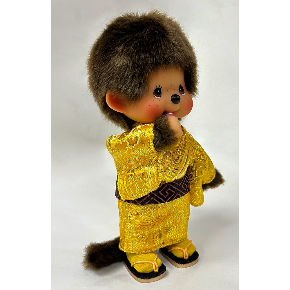 [PRE-ORDER] ตุ๊กตา ม่อนชิชิ กิโมโน สีทอง Size S ม่อนชิชิคุง Monchhichi Gold Kimono Boy 15 x 8 x 21 cm นำเข้าจากญี่ปุ่น オリジナル お着物モンチッチ 男の子 金 IPM-53
