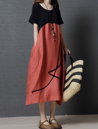 เดรสคนท้องแฟชั่น ทรงเกาหลี ผ้านิ่ม สีสวย ใส่สบาย ลายสวย M L XL XXL