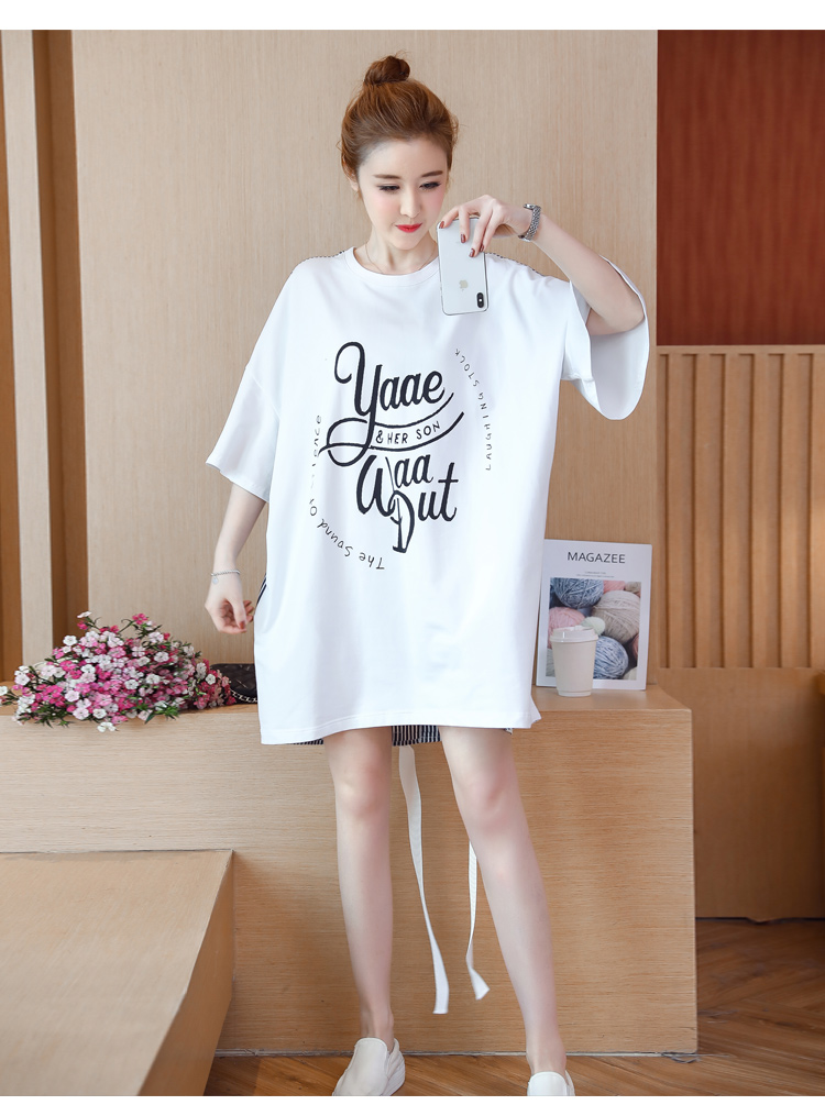 ชุดคลุมท้องแฟชั่นใส่ได้ 2ด้าน ด้านเป็นคอกลมอีกด้าน อีกด้านเป็นลายมีกระเป๋าข้าง น่ารักมาก M L XL XXL