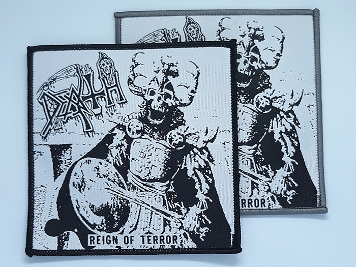 DEATH 'Reign Of Terror' Woven Patch( 9.5 X 9.5 Cm.) อาร์มแบบทอ