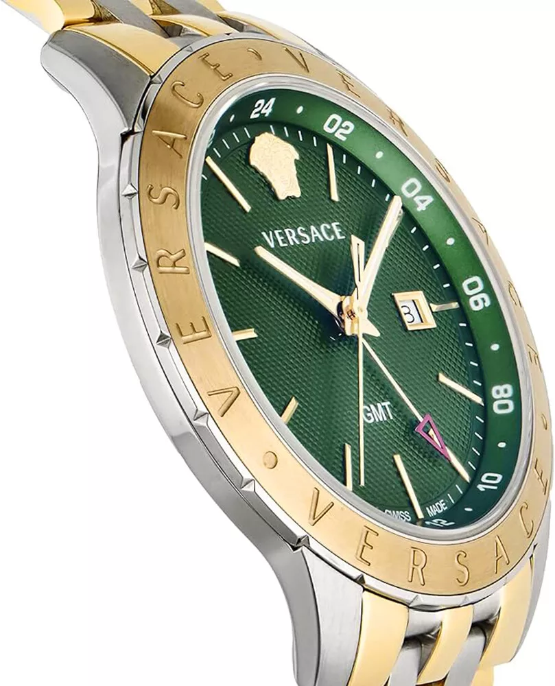 Versace VEBK00718 นาฬิกาผู้ชาย GMT Quartz Men's Watch