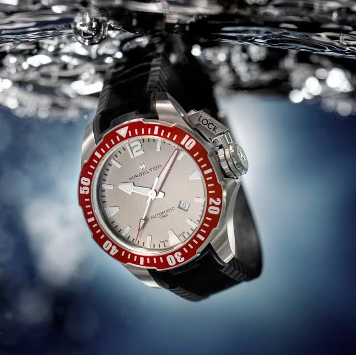 Hamilton H77805380 นาฬิกาผู้ชาย Khaki Navy Frogman Titanium Automatic Men's Watch