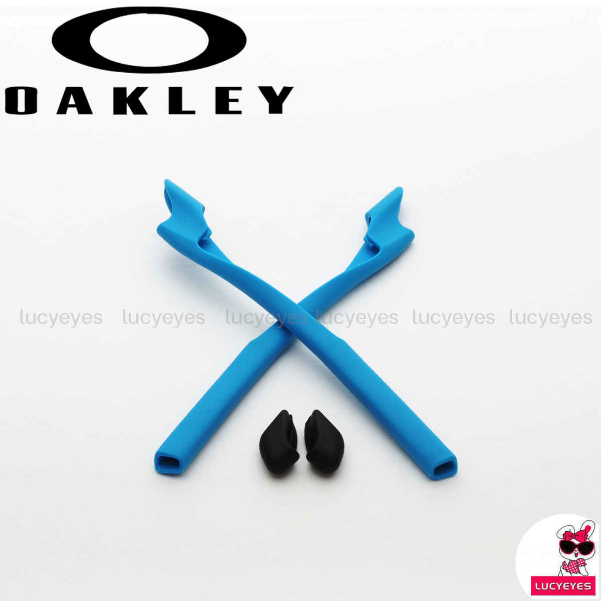 ชุดยางขาแว่น + แป้นจมูก OAKLEY OO9153, HALF JACKET 2.0 สีฟ้า
