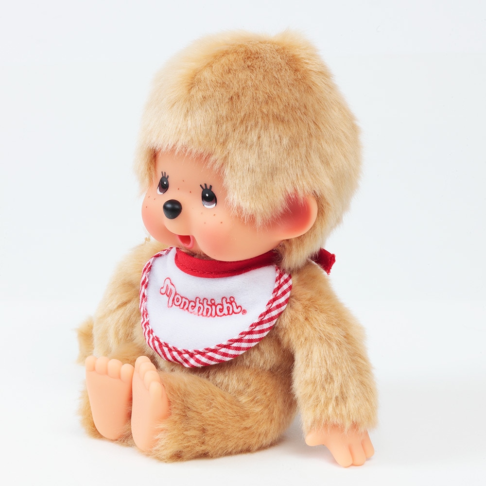 [PRE-ORDER] ตุ๊กตา ม่อนชิชิ ผู้ชาย ขนสีทอง ท่านั่ง Monchhichi Standard Sitting Beige Boy Size 18 cm モンチッチ スタンダードS ベージュ 男の子