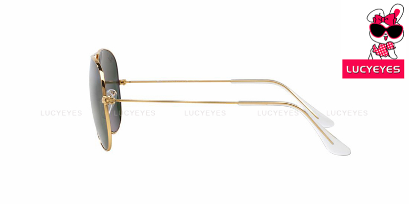 RAYBAN RB3025 001/58 ORIGINAL AVIATOR Size 55,58,62 กรอบทอง เลนส์เขียว Polarized 3