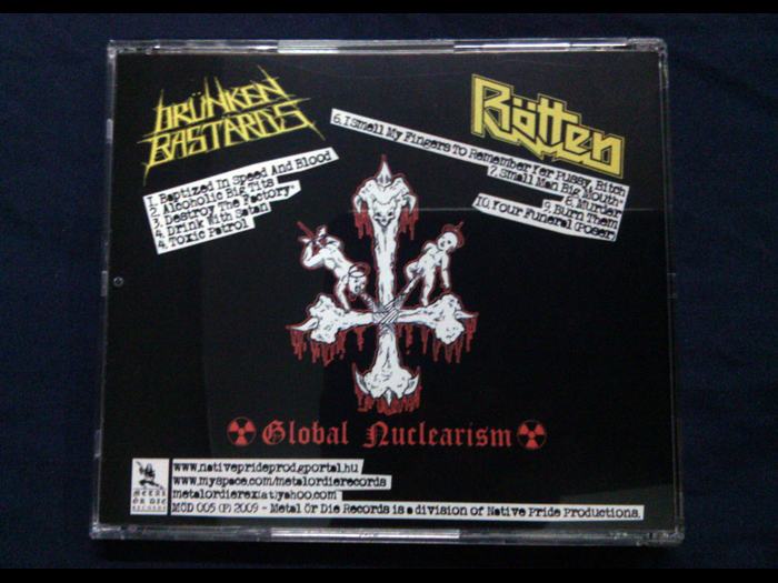 DRUNKEN BASTERDS/ROTTEN'Global Nuclearism' CD